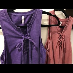 Super comfortable ZSupply drawstring V dresses!